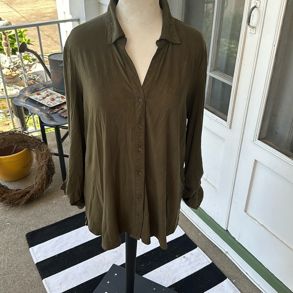 Olive green blouse